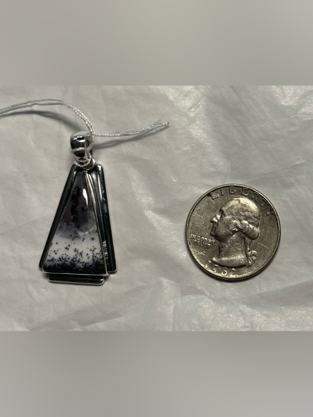 Dendritic opal pendant